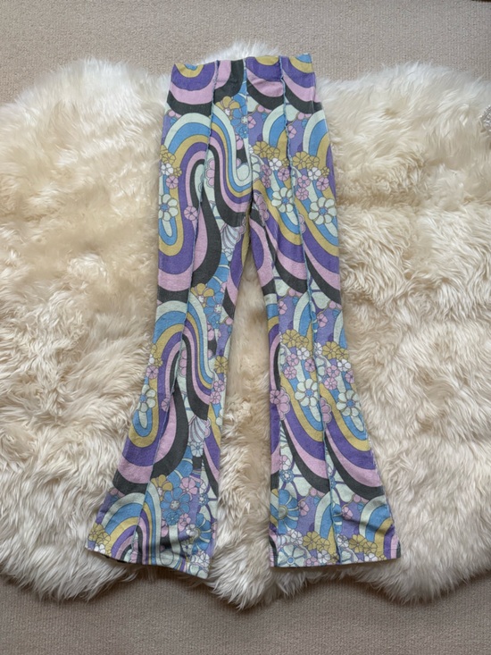 Pants - Damson Madder Flare Psychedelic Pants